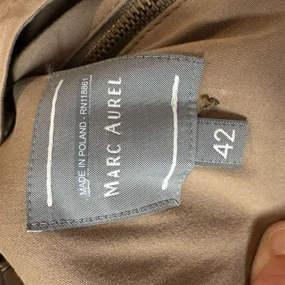 Marc Aurel double breasted military khaki fitted‎ Goge  jacket size EU 42